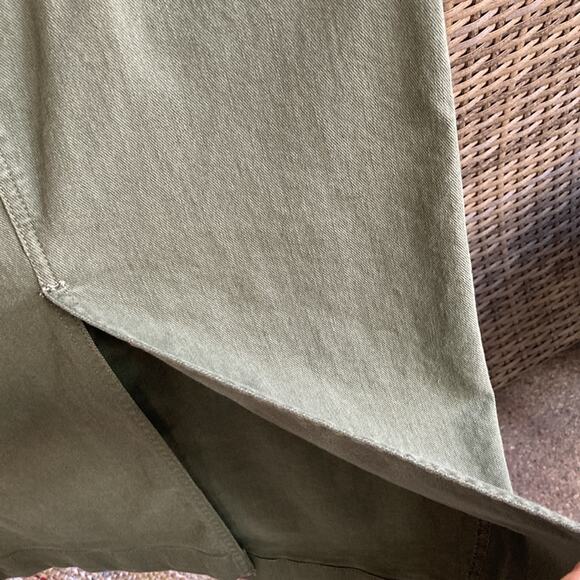 Loft Army Green Khaki Maxi Style Pencil Skirt Size 2 - Picture 3 of 8